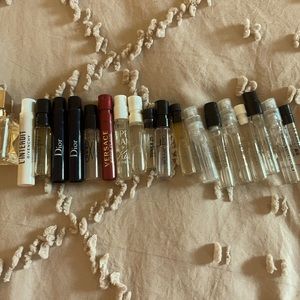 19 Sample Size Perfumes in cute You Are Loved makeup bag - Luxury Brands